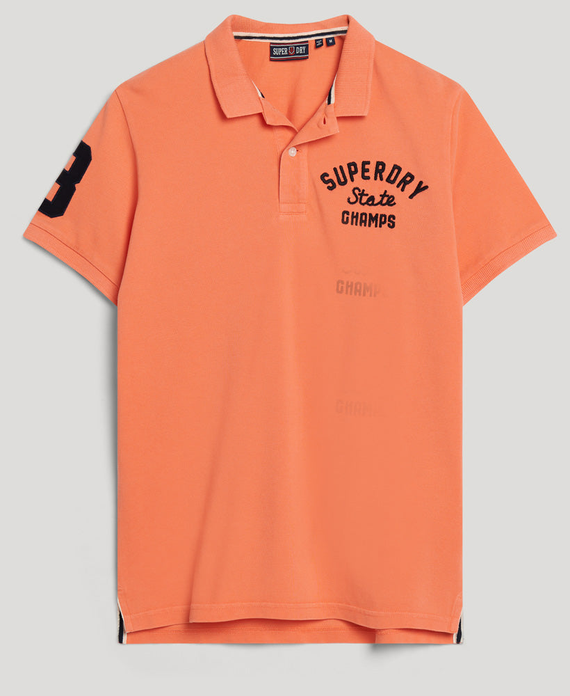 Superstate Polo Shirt - Sunburst Coral - Superdry Singapore