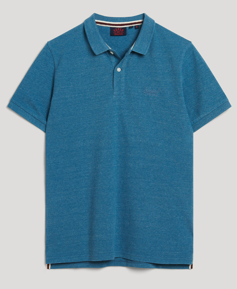 Classic Pique Polo Shirt - Alaskan Blue Marl - Superdry Singapore