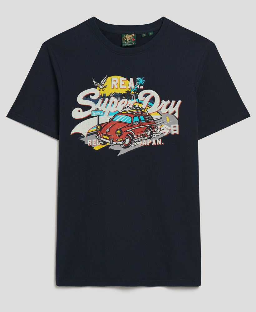 La Vl Graphic T Shirt - Eclipse Navy - Superdry Singapore