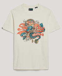 Tokyo Graphic T Shirt - Off White - Superdry Singapore