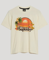 Travel Souvenir Relaxed T-Shirt - Ecru Marl - Superdry Singapore