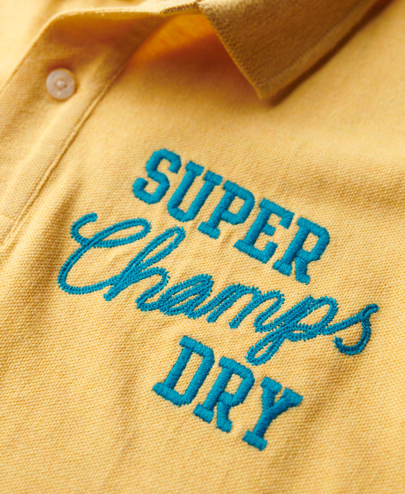 Superstate Polo Shirt - Canary Yellow Marl - Superdry Singapore