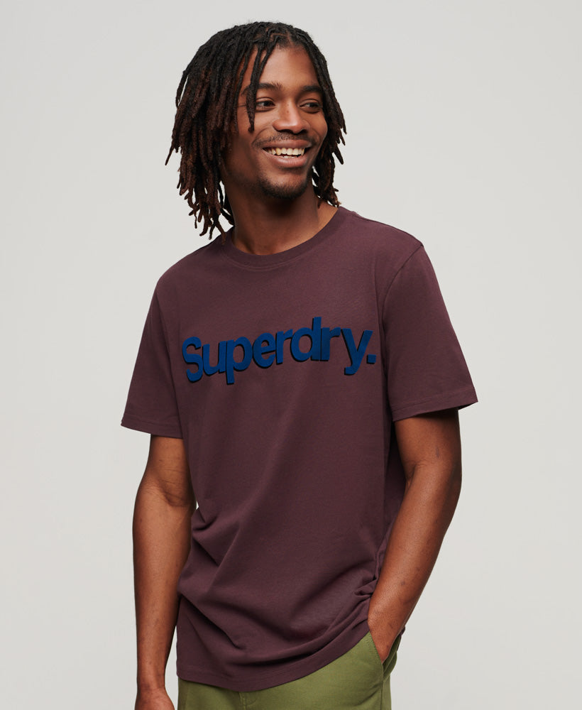 Core Logo Classic T-Shirt - Rich Deep Burgundy - Superdry Singapore