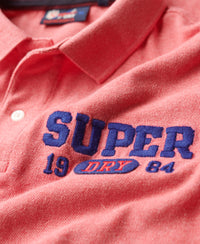 Superstate Polo Shirt - Punch Pink Marl - Superdry Singapore