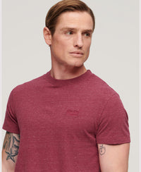 Organic Cotton Essential Logo T-Shirt - Berry Red Marl - Superdry Singapore