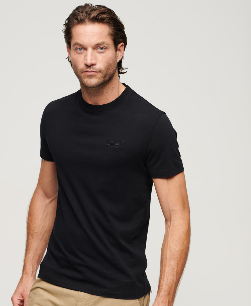 Organic Cotton Essential Logo T-Shirt - Black - Superdry Singapore