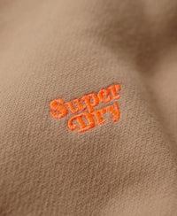 Vintage Logo Embroidered Half Zip Sweatshirt - Pyramid Sands Brown - Superdry Singapore