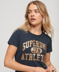 College Scripted Graphic T-Shirt - Eclipse Navy - Superdry Singapore