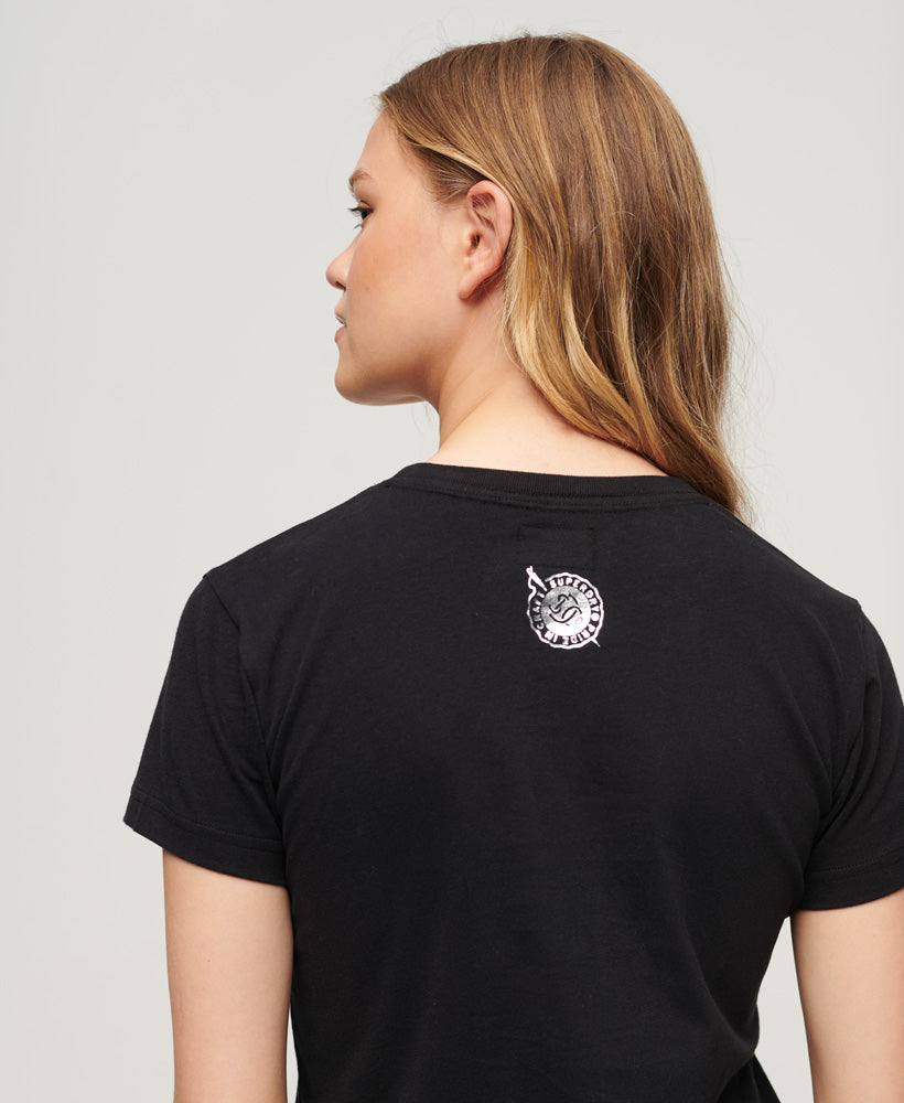 Workwear Scripted Graphic T-Shirt - Black - Superdry Singapore