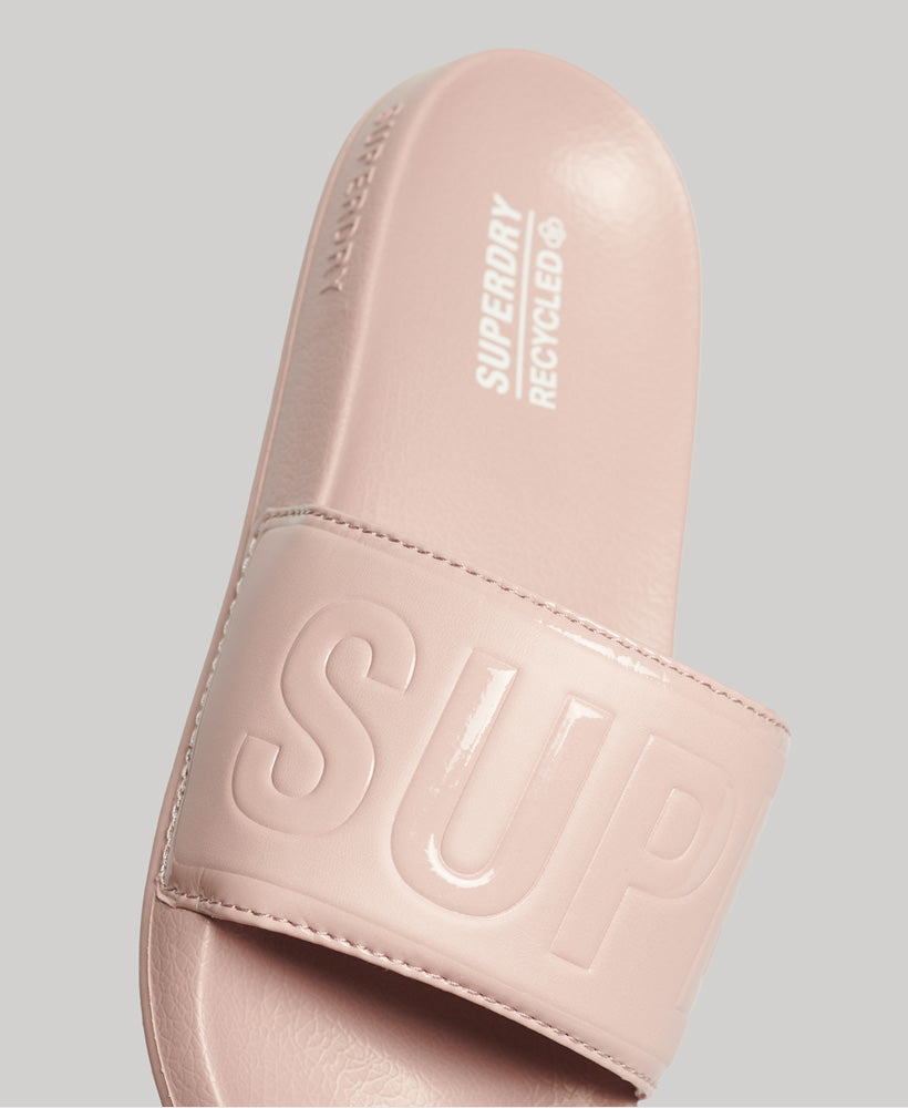Vegan Code Core Pool Sliders - Vintage Blush Pink - Superdry Singapore