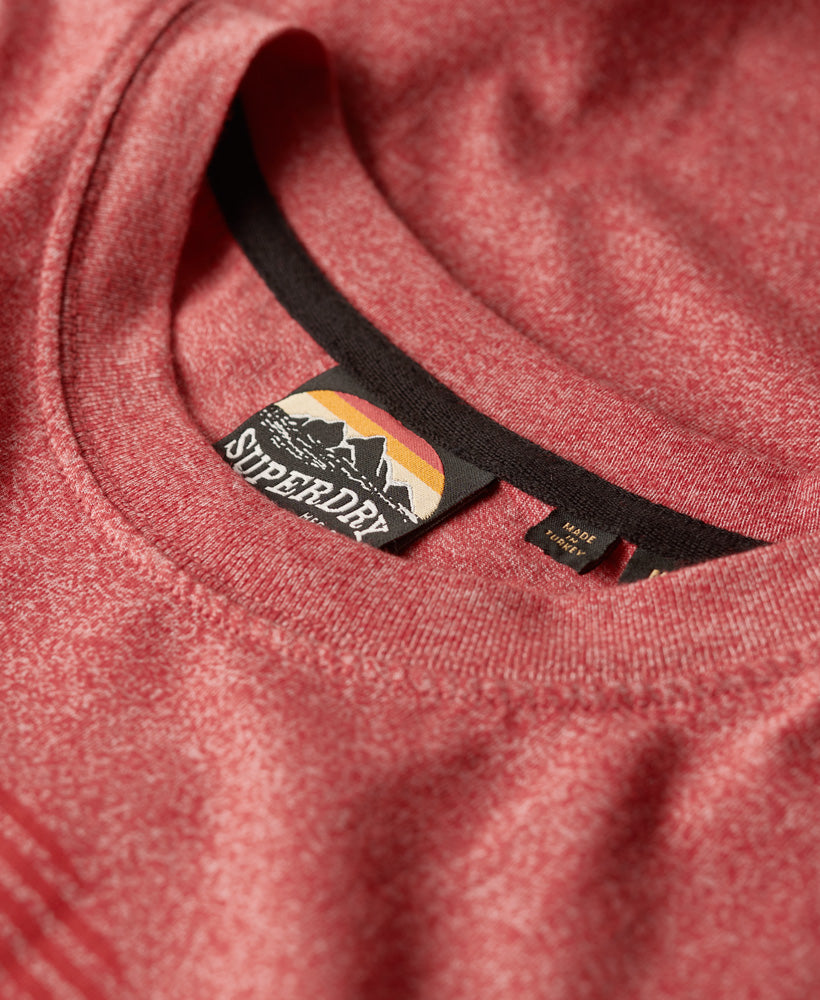 Core Logo Great Outdoors T-Shirt - Mid Red Grit - Superdry Singapore