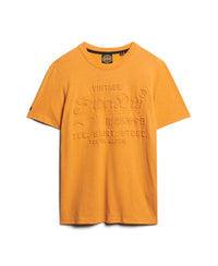 Embossed Vintage Logo T-Shirt - Thrift Gold Marl - Superdry Singapore