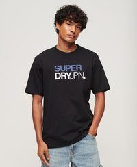 Logo Print Oversized T-Shirt - Black - Superdry Singapore