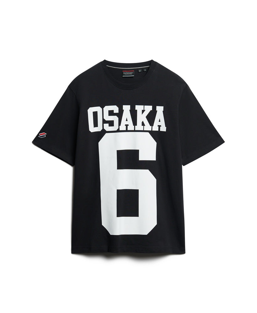 Osaka Logo Loose T-Shirt - Black - Superdry Singapore