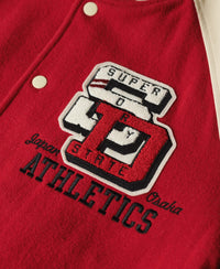 College Varsity Patched Bomber Jacket - Varsity Red - Superdry Singapore