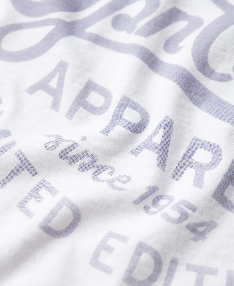 Archive Script Graphic T-Shirt - Optic Slub - Superdry Singapore