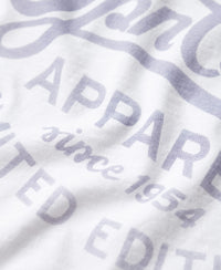 Archive Script Graphic T-Shirt - Optic Slub - Superdry Singapore