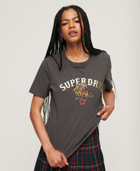 Custom Embellished T-Shirt - Bison Black - Superdry Singapore