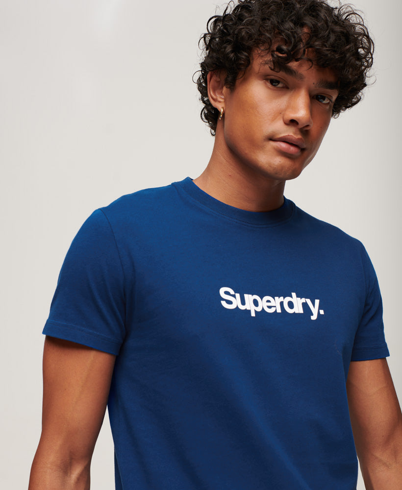 Core Logo Classic T-Shirt - Elite Blue - Superdry Singapore