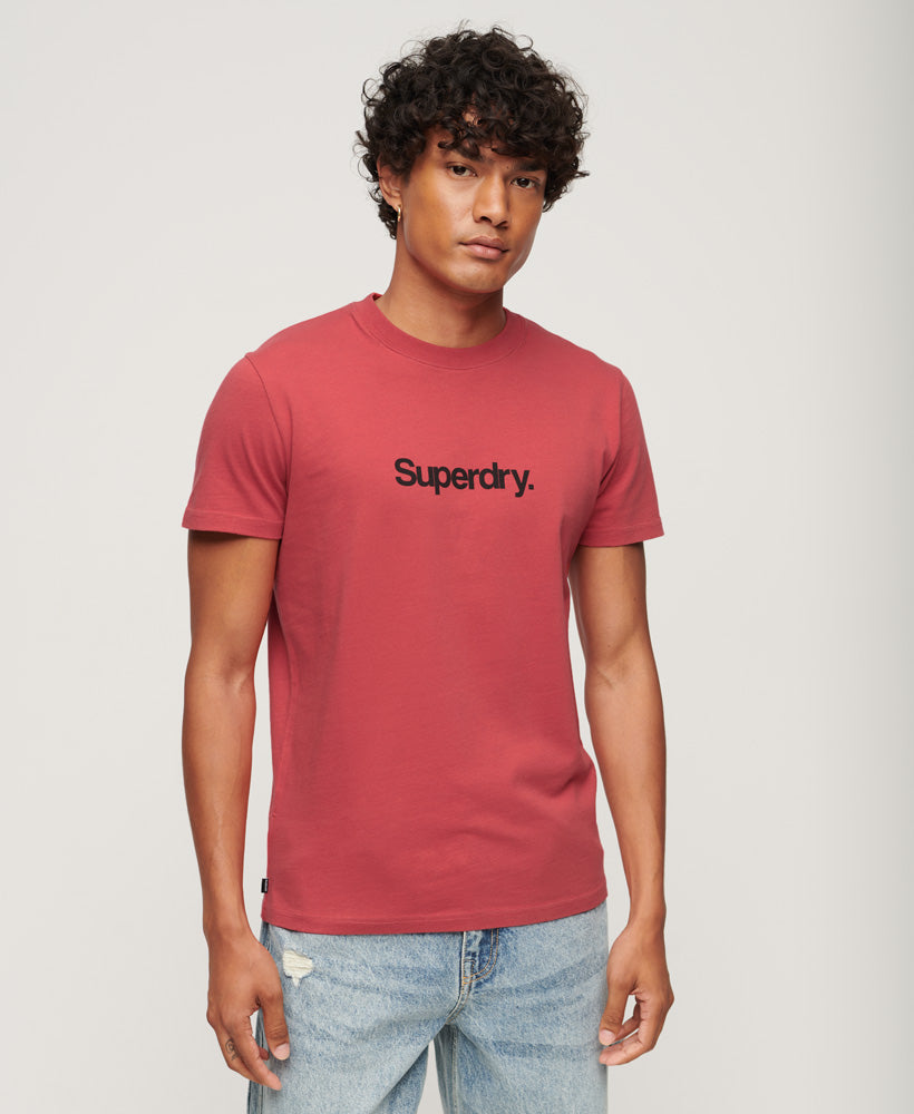 Core Logo Classic T-Shirt - Hike Red - Superdry Singapore