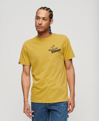 Blackout Rock Graphic T-Shirt - Oil Yellow - Superdry Singapore