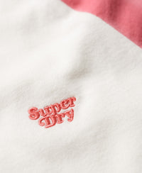 Organic Cotton Essential Logo Raglan T-Shirt - Off White/Camping Pink - Superdry Singapore