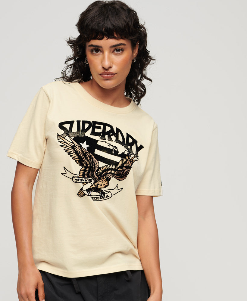 70s Lo-Fi Graphic Band T-Shirt - Oatmeal White - Superdry Singapore