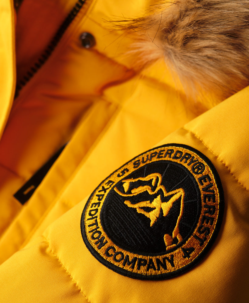 Hooded Everest Puffer Bomber Jacket - Utah Gold Yellow - Superdry Singapore