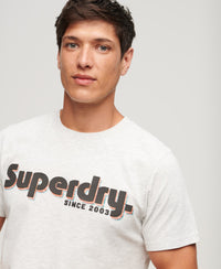 Terrain Logo Print Relaxed Fit T-Shirt - Glacier Grey Marl - Superdry Singapore