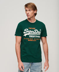 Classic Vintage Logo Heritage T-Shirt - Pine Green - Superdry Singapore