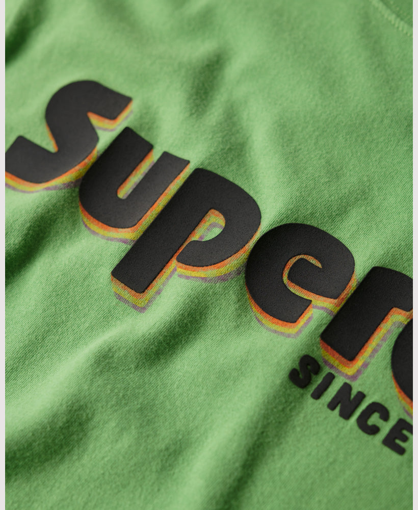 Terrain Logo Print Relaxed Fit T-Shirt - Soft Green - Superdry Singapore