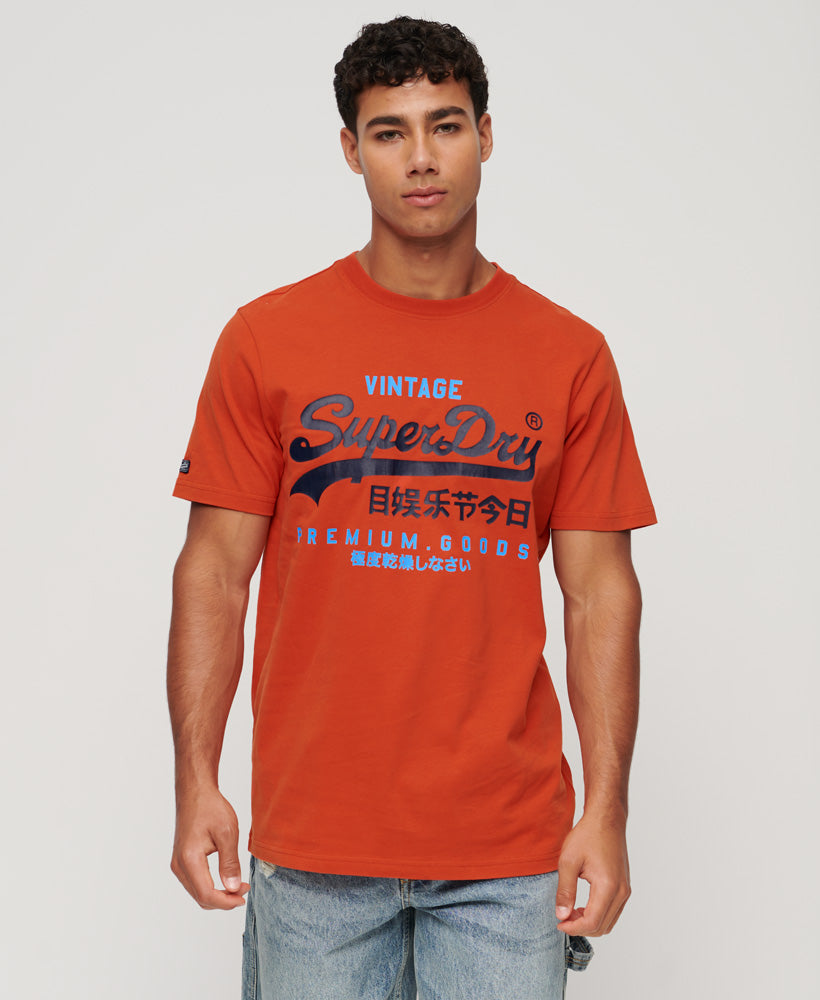 Classic Vintage Logo Heritage T-Shirt - Denim Co Rust Orange - Superdry Singapore
