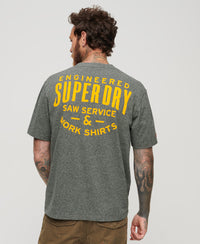 Workwear Trade Graphic T-Shirt - Asphalt Grey Grit - Superdry Singapore