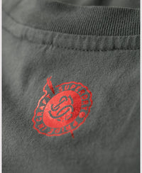Metallic Workwear Graphic T-Shirt - Charcoal - Superdry Singapore