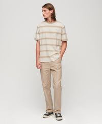 Relaxed Stripe T-Shirt - Sand Beige Stripe - Superdry Singapore