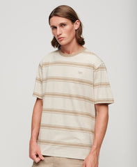 Relaxed Stripe T-Shirt - Sand Beige Stripe
