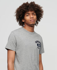 Embroidered Superstate Athletic Logo T-Shirt - Grey Marl - Superdry Singapore