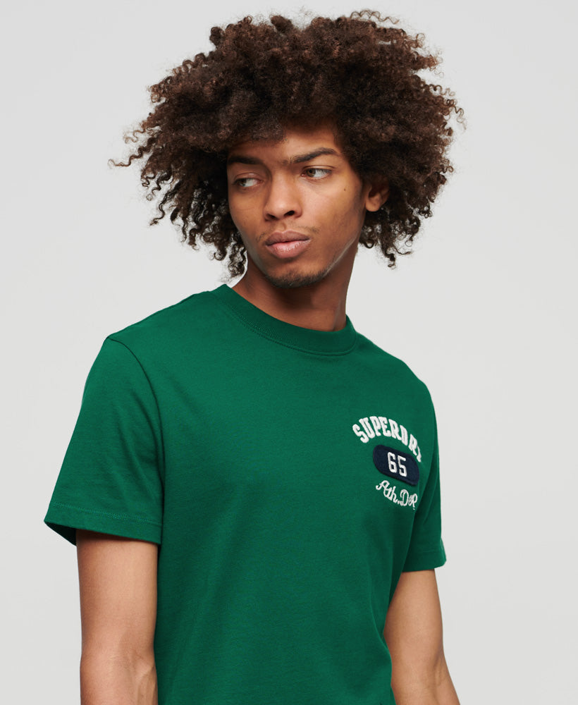 Embroidered Superstate Athletic Logo T-Shirt - Emerald Green - Superdry Singapore