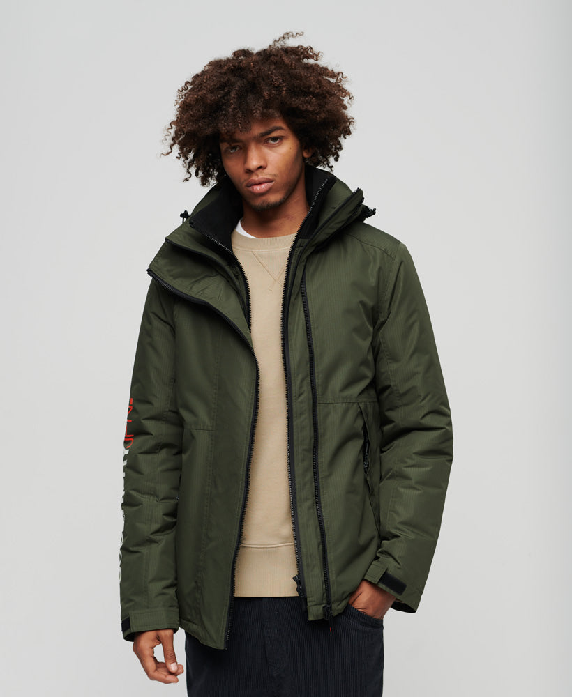 Hooded Yachter Windbreaker Jacket Dark Moss Green Superdry Men