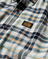 Organic Cotton Lumberjack Check Shirt - Canyon Check Light Grey - Superdry Singapore
