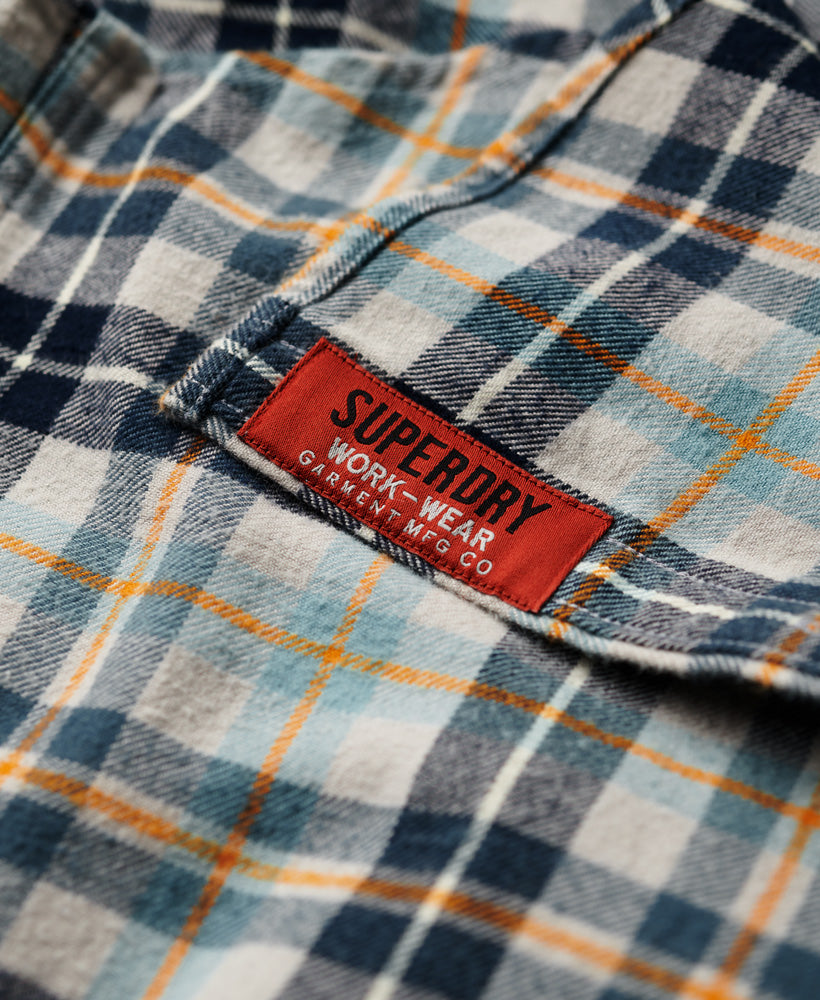 Organic Cotton Lumberjack Check Shirt - Canyon Check Light Grey - Superdry Singapore