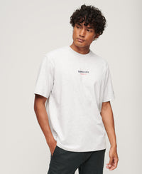 Logo Print Oversized T-Shirt - Cadet Grey Marl - Superdry Singapore