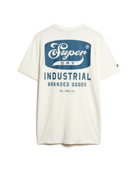Workwear Scripted Graphic T-Shirt - New Chalk White Slub - Superdry Singapore