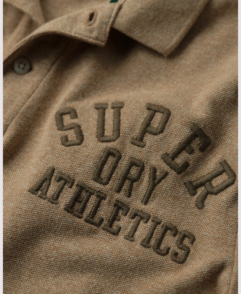 Superstate Polo Shirt - Tan Brown Fleck Marl - Superdry Singapore