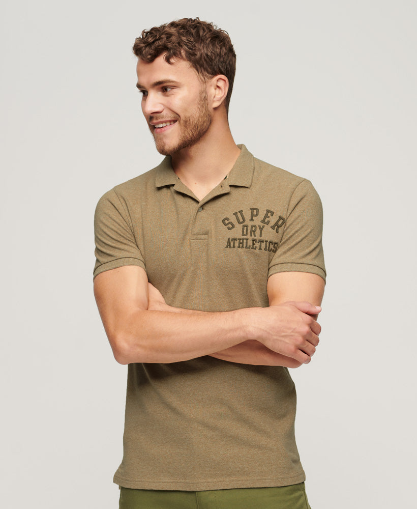 Superstate Polo Shirt - Tan Brown Fleck Marl - Superdry Singapore