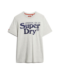 Venue Classic Logo T-Shirt - Quantico Grey Jaspe Marl - Superdry Singapore