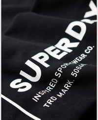 Utility Sport Logo Loose Hoodie - Black - Superdry Singapore