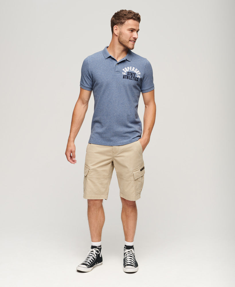 Superstate Polo Shirt - Bay Blue Marl - Superdry Singapore