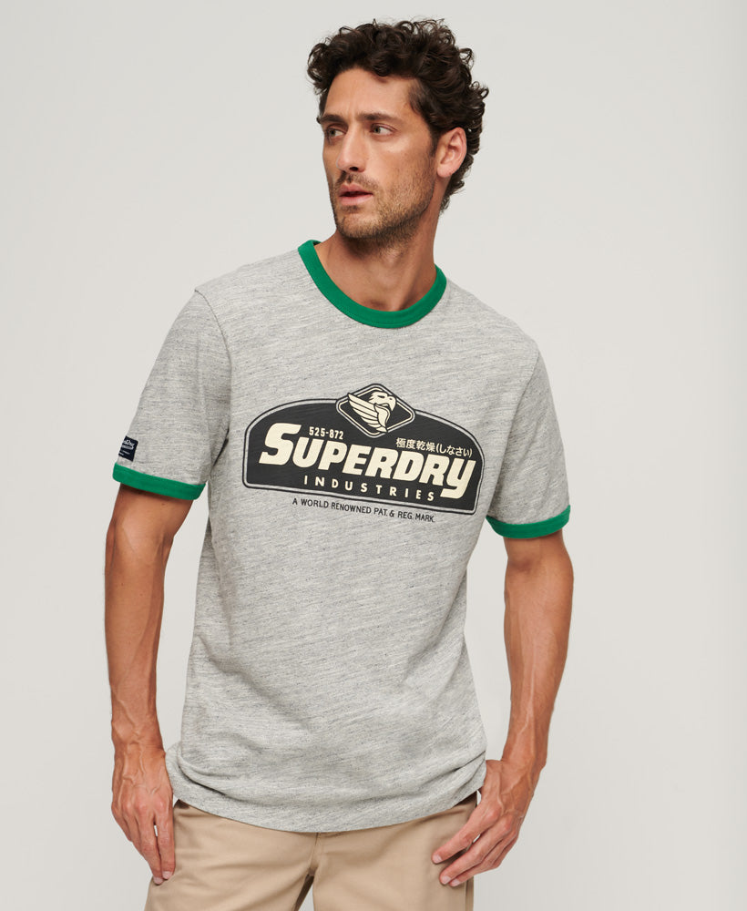 Core Logo American Classic Ringer T-Shirt - Superdry Singapore