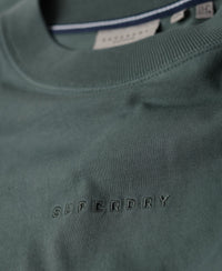 Micro Logo Embroidered Boxy Top - Balsam Green - Superdry Singapore